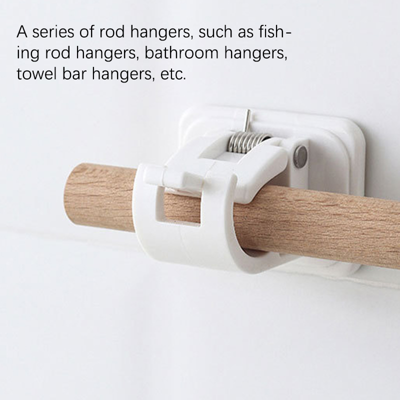 Fishing Rod Repair Kit - 1 ペア壁掛け釣竿収納クリップクランプホルダーラックオーガナイザー壁用木製ボードセラミックタイル釣り道具