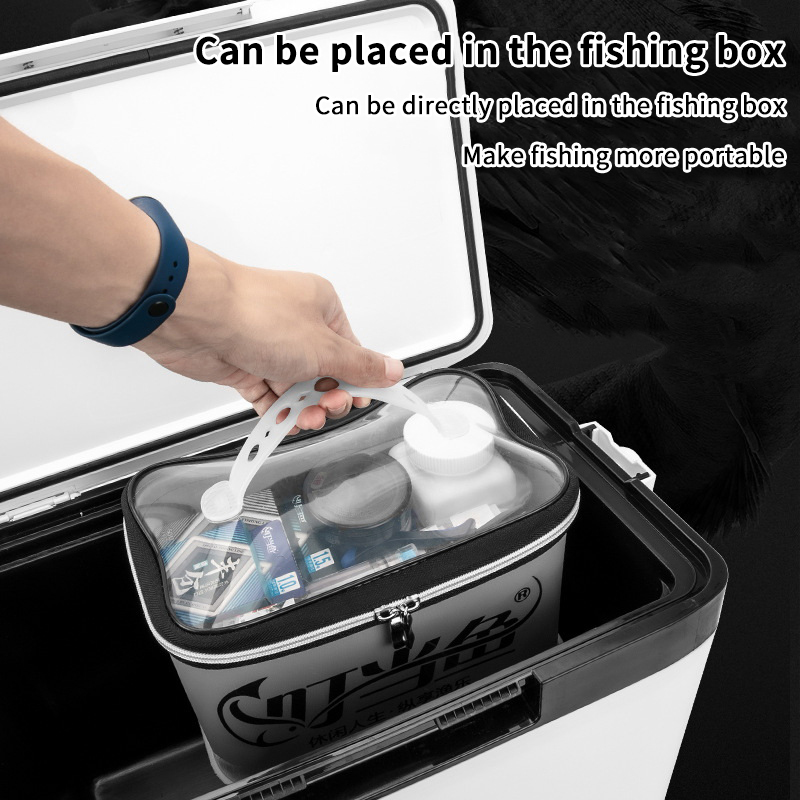 Fishing Rod Case - EVA製厚手釣りバッグボックス 折りたたみ式活魚バケツ ハンドバッグ 4サイズ 水容器バッグ 釣り道具収納ケース