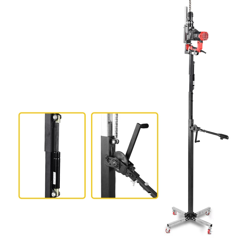 Fishing Rod Telescopic - 電動ハンマーリフトスタンド油圧伸縮式強化ブラケット天井穴あけサポートロッドインパクトドリル、アンカーロッドドリル