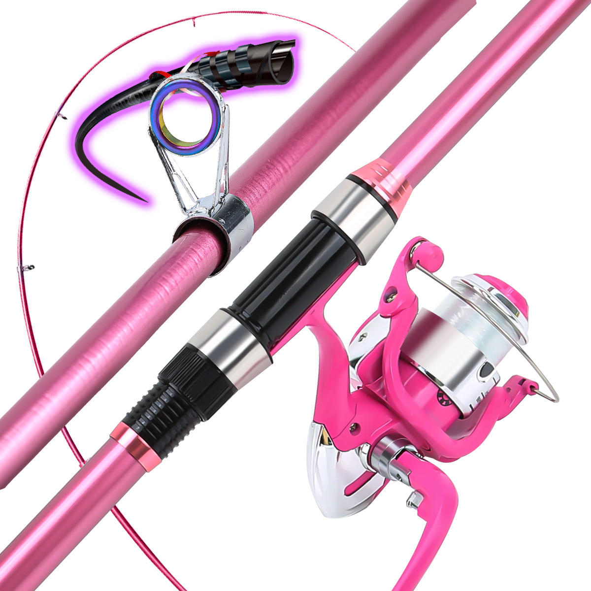 釣り竿セット フルキット 伸縮式釣り竿とスピニングリール付き - Fishing Rod Combo のレビューと価格