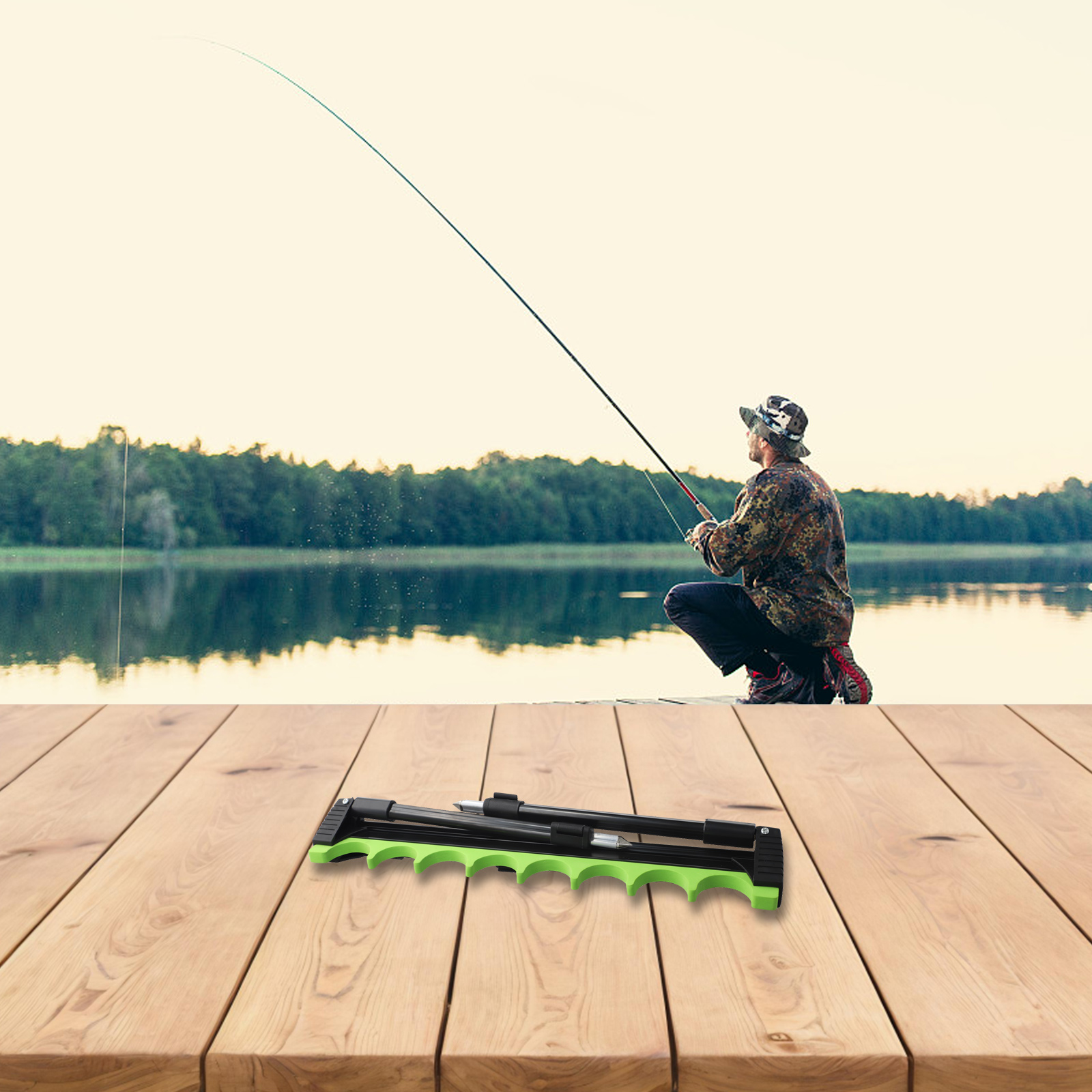 4脚8リグ伸縮式釣り竿ホルダー亜鉛合金EVAサイドレスト鯉釣 - Fishing Rod Telescopic のレビューと価格