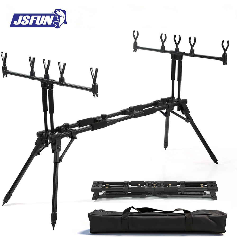 JSFUN 調節可能な5本竿用釣り竿スタンド – 90-14 - Fishing Rod Rack のレビューと価格