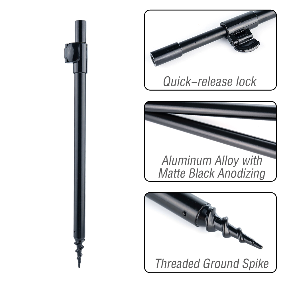 伸縮式釣り竿スタンド アルミ合金製 ロッドレスト 地面支持ス - Fishing Rod Telescopic のレビューと価格