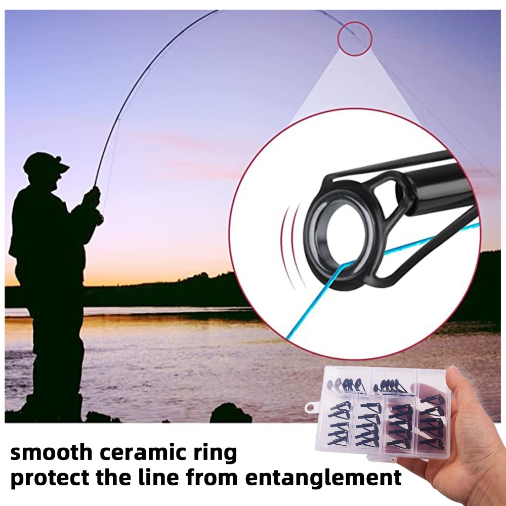 30個入りステンレス製釣り竿先端修理キット、複数サイズ対応、 - Fishing Rod Tip Replacement のレビューと価格