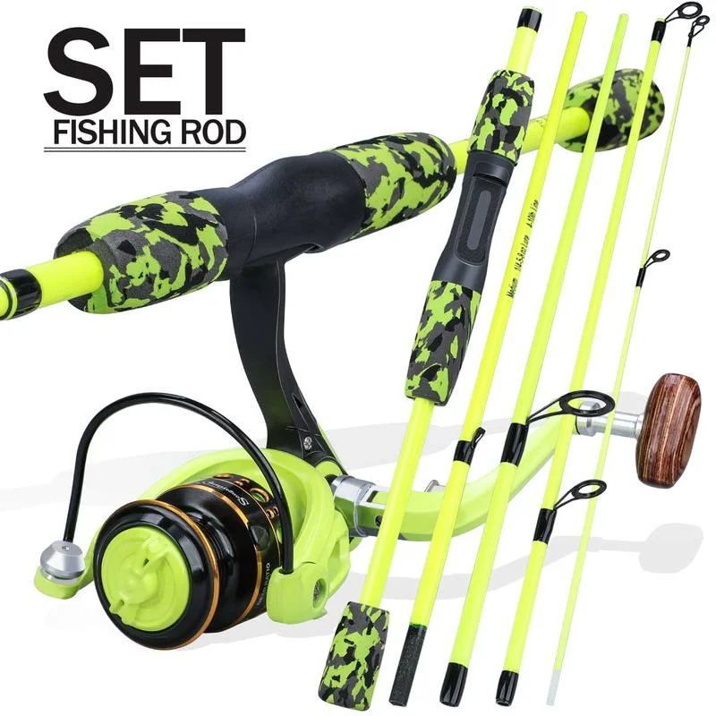 Sougayilang ポータブル 5 セクション レッド/ - Fishing Rod Combo のレビューと価格